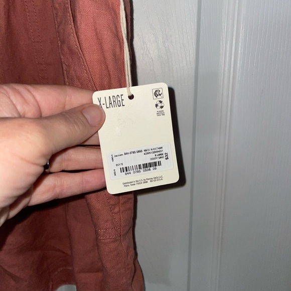 a.n.a XL NWT Terracotta Drawstring Shorts with Pockets - Picture 3 of 4